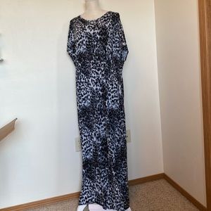 LuLaRoe Maria 3XL Black, White & Gray Animal Print